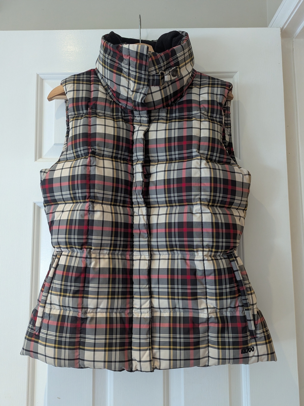 Eddie Bauer Goose Down Plaid Puffer Vest M Gorpcore Cabincore Quiet Luxury